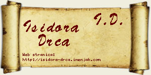Isidora Drča vizit kartica